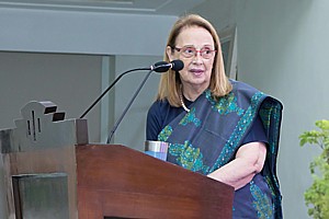 Dr. Pheroza Godrej, President Emeritus, National Society of the Friends of the Trees, speaking at the function